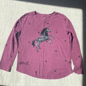 Gap L/S unicorn shirt